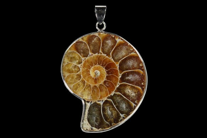 Fossil Ammonite Pendant - Million Years Old #151983